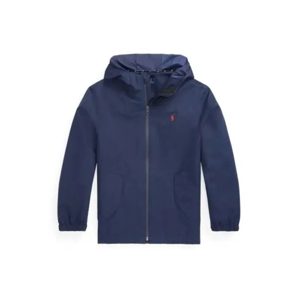 Polo Ralph Lauren Boys Navy Water‎ Proof Hooded Jacket Size 7
